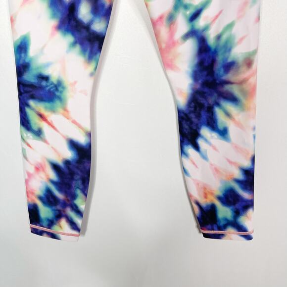 Athleta Small S Elation Tie Dye 7/8 Tight Leggings Workout Yoga Pink Blue Purple - Picture 6 of 12